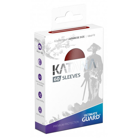 Ultimate Guard Katana Sleeves Japanese Matte - Red